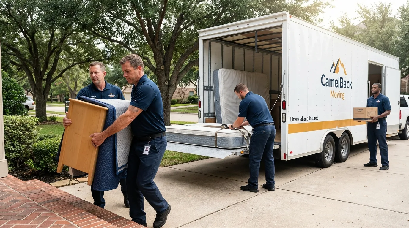 Crew loading residential truck for cross-state move from Richmond, MA